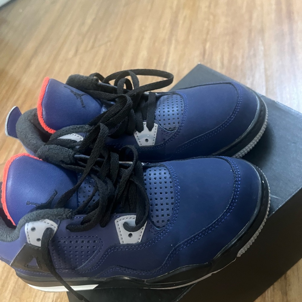 Blue and Red Sneakers